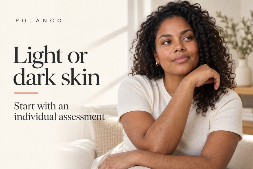Cover image for the guide: Laser hair removal for light and dark skin: what to ask
